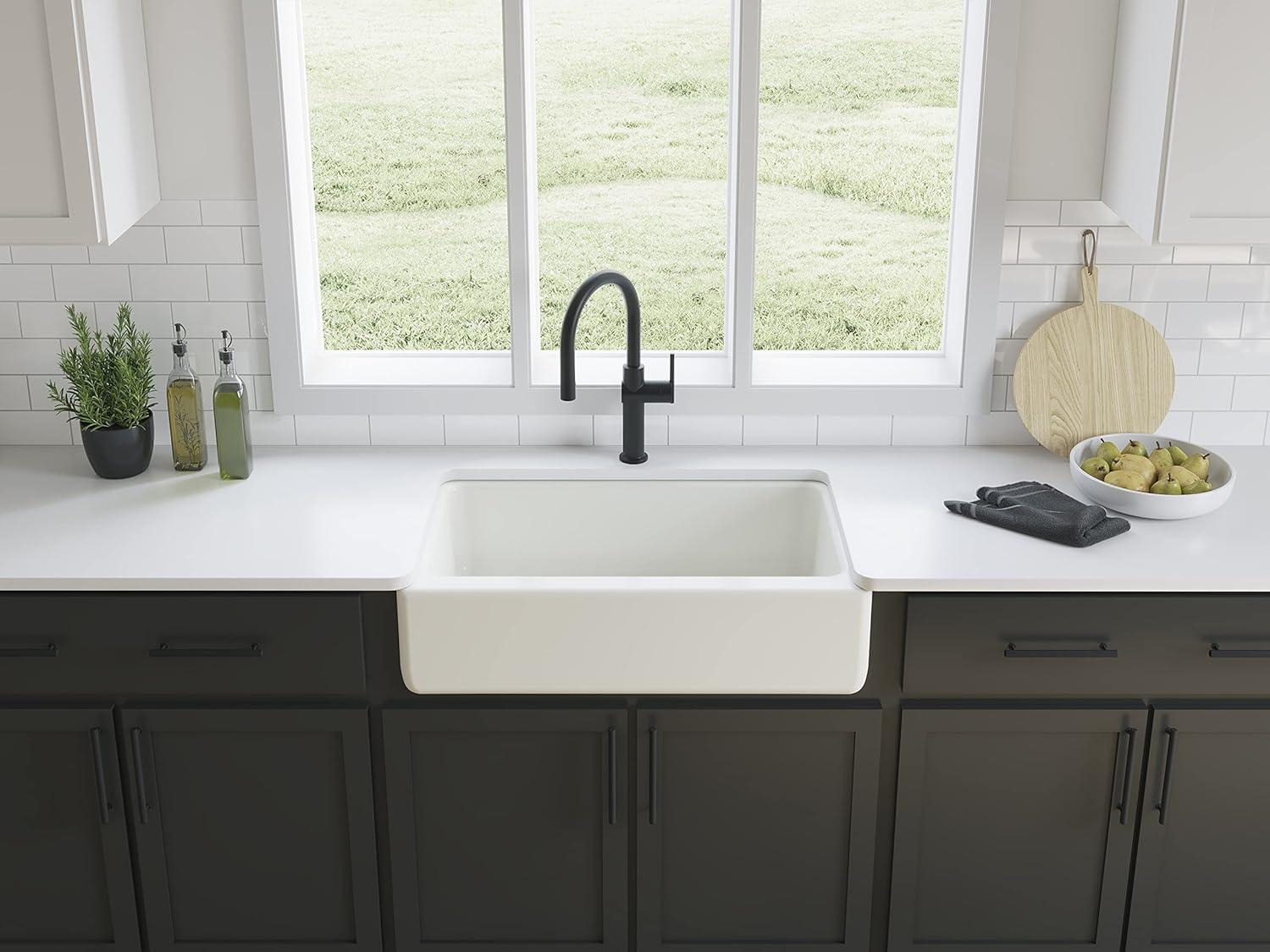 Kohler Dickinson Undermount Single-Bowl Farmhouse Kitchen Sinkundermount Single-Bowl Farmhouse Kitchen Sink K-6546-96