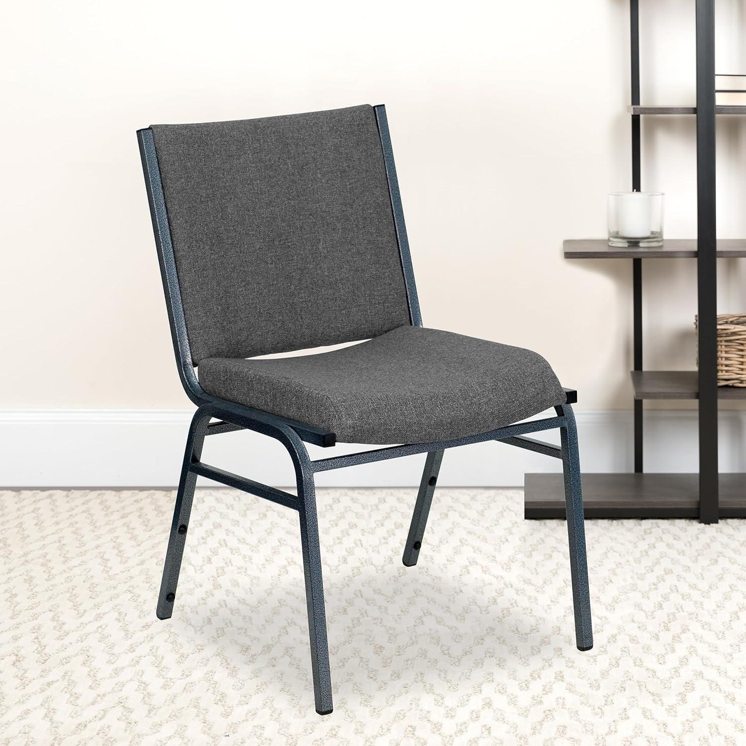 Flash Furniture HERCULES Series Heavy Duty Gray Fabric Stack Chair