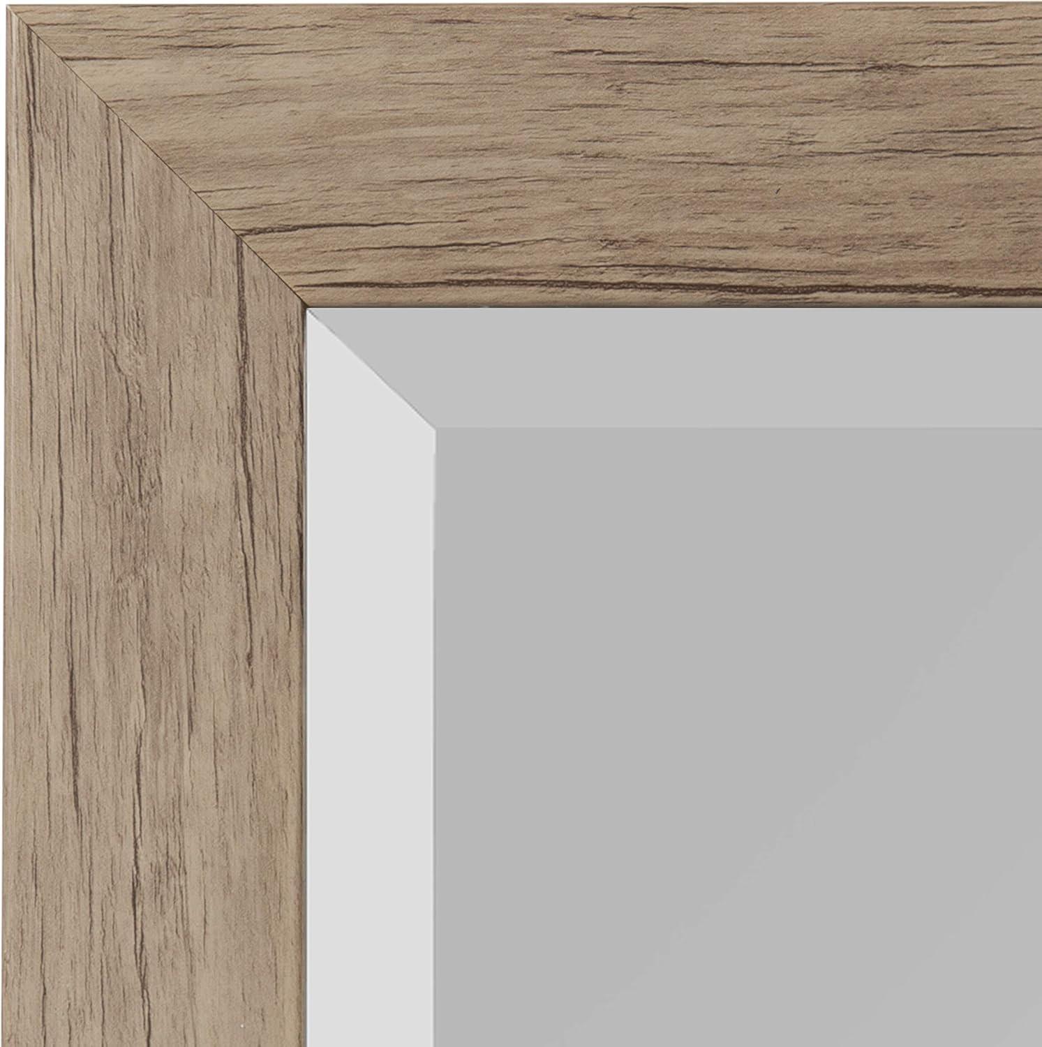 27&#34; x 39&#34; Beatrice Framed Wall Mirror Rustic Brown - DesignOvation