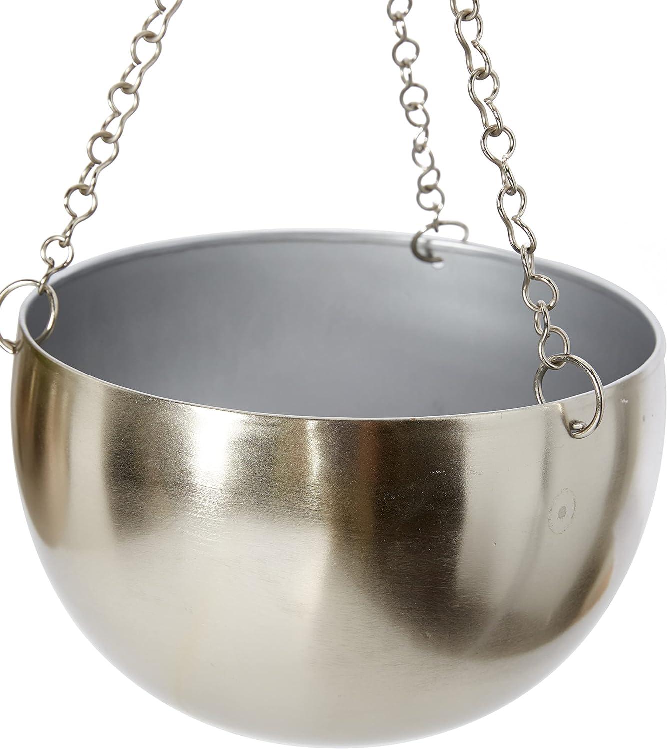 Set of 2 Metallic Hanging Planters - Olivia & May