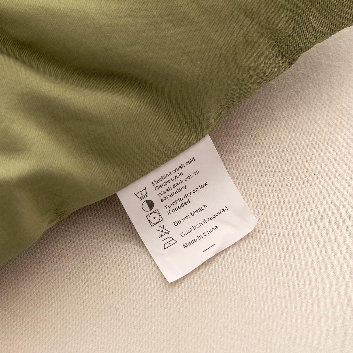 Olive Green Microfiber King Comforter Set with Pillowcases