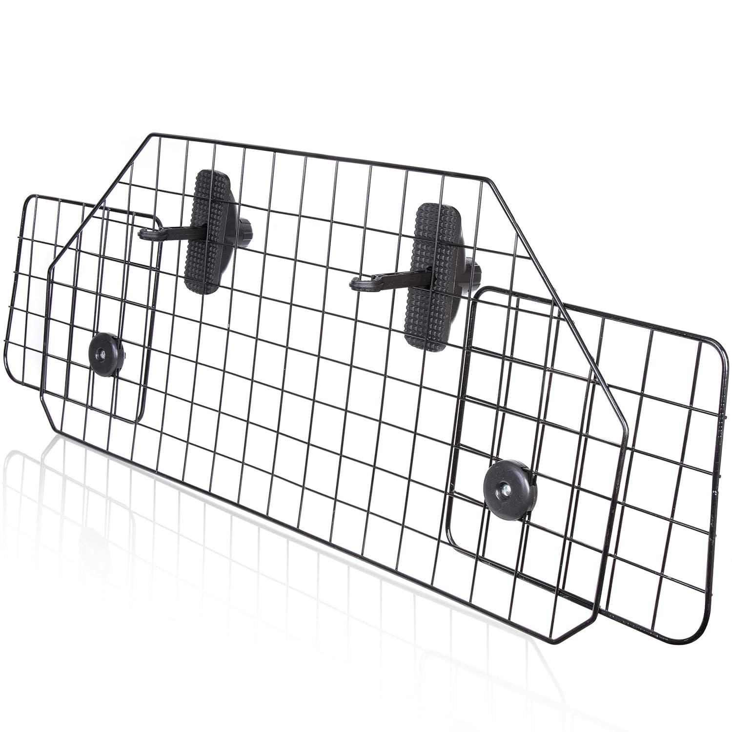 Car Dog Universal Pet Barrier - Zone Tech Premium Quality Black Heavy Duty Coated Wire Adjustable Mounted Headrest Barrier for Pet/Dog Safety