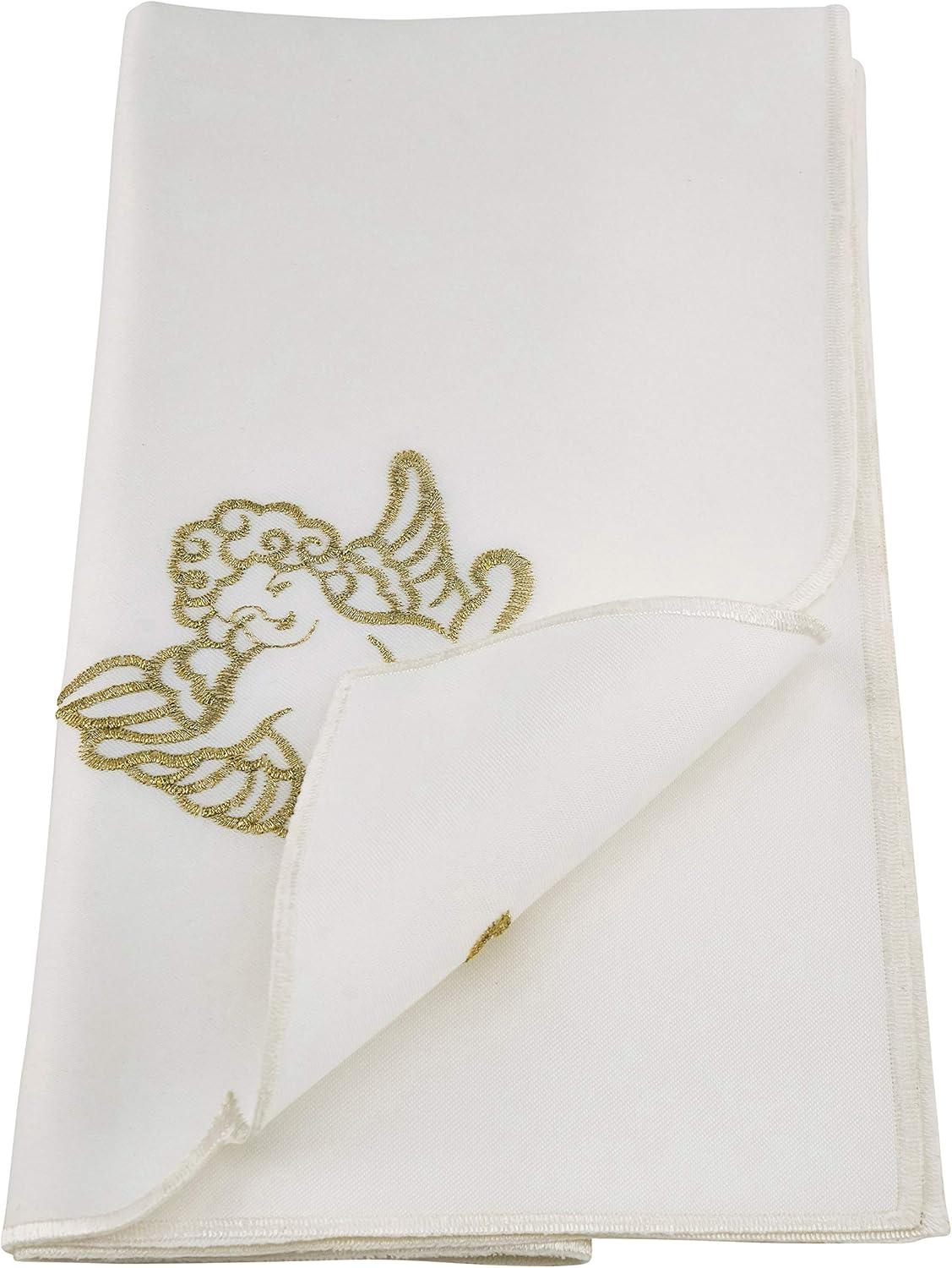 Saro Lifestyle Embroidered Cupid Design Napkin (Set of 4)