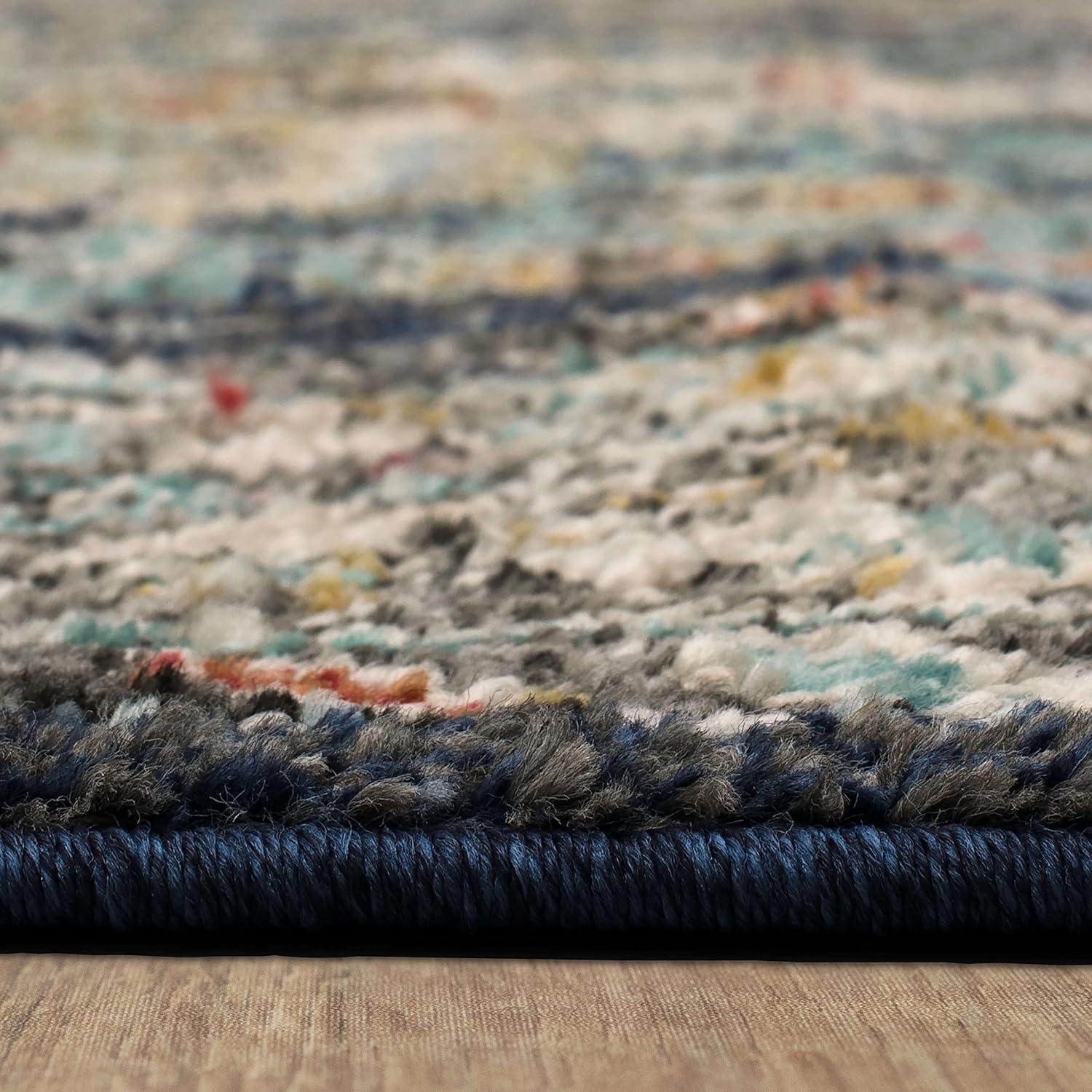 Elysian Blue Medallion 8' x 10' Synthetic Area Rug