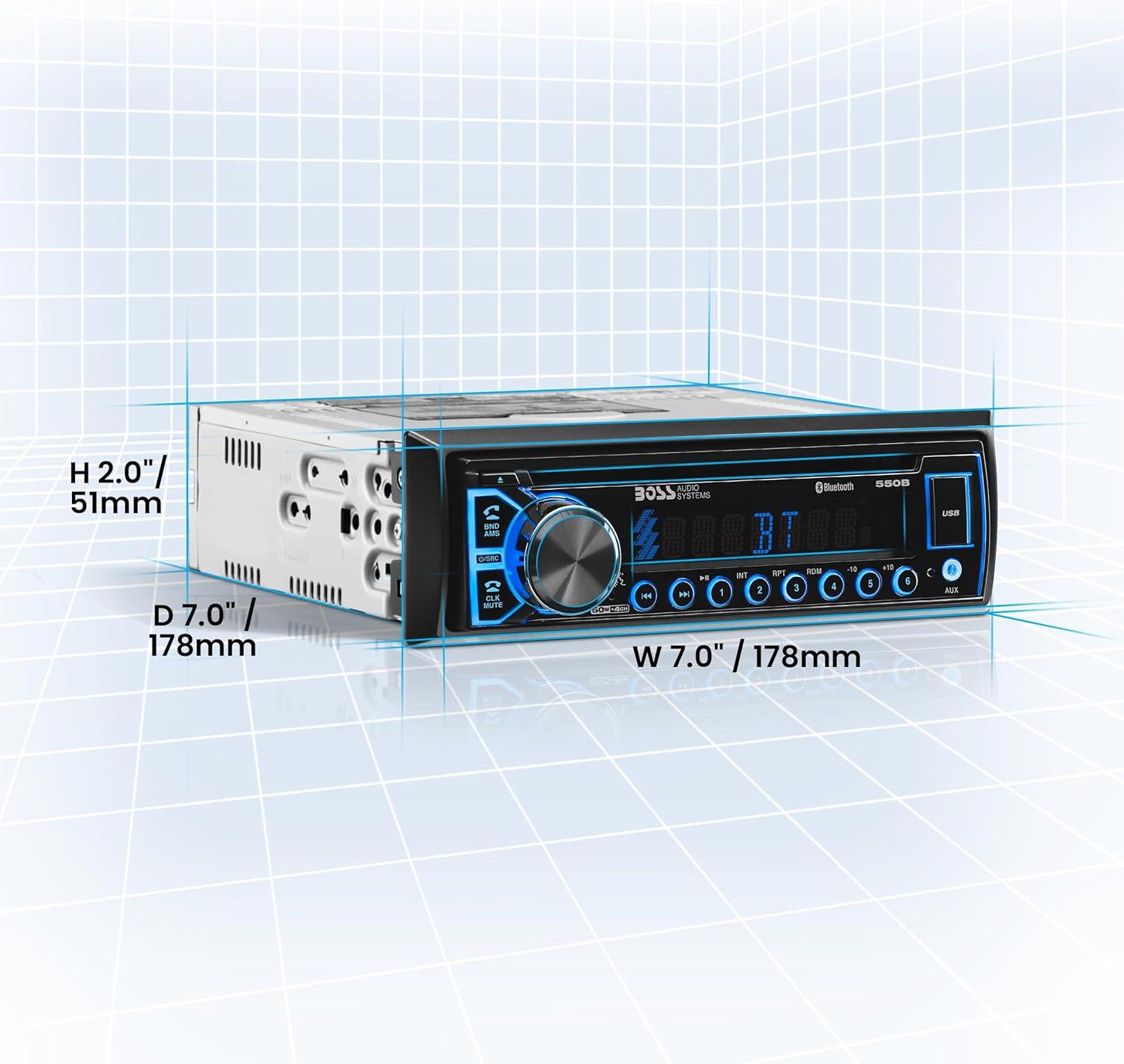 BOSS Audio Systems Elite 550B Car Stereo, Bluetooth, CD, MP3, USB, AM/FM Radio