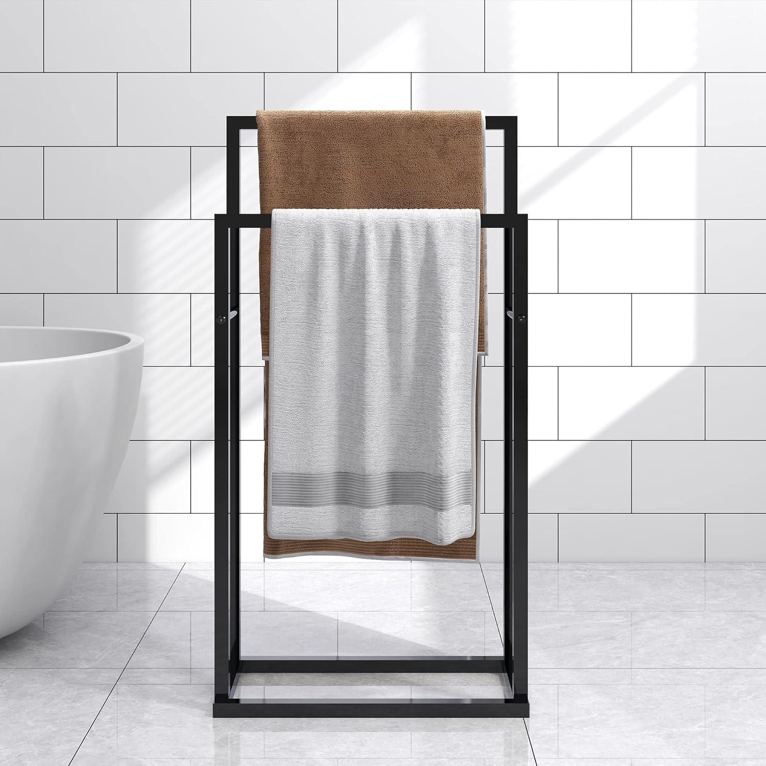 Freestanding 3-tier metal towel rack