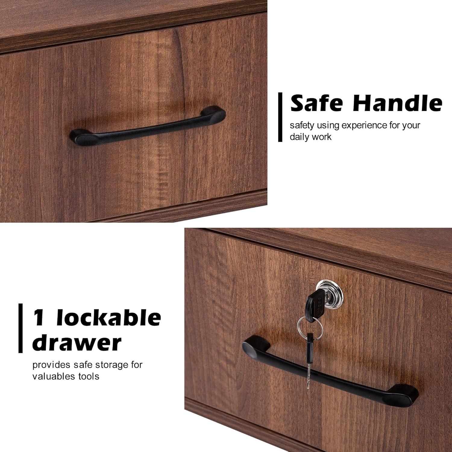 The Twillery Co.® Sowder Locking Wall Mount Styling Station Barber Beauty Spa Salon Equipment