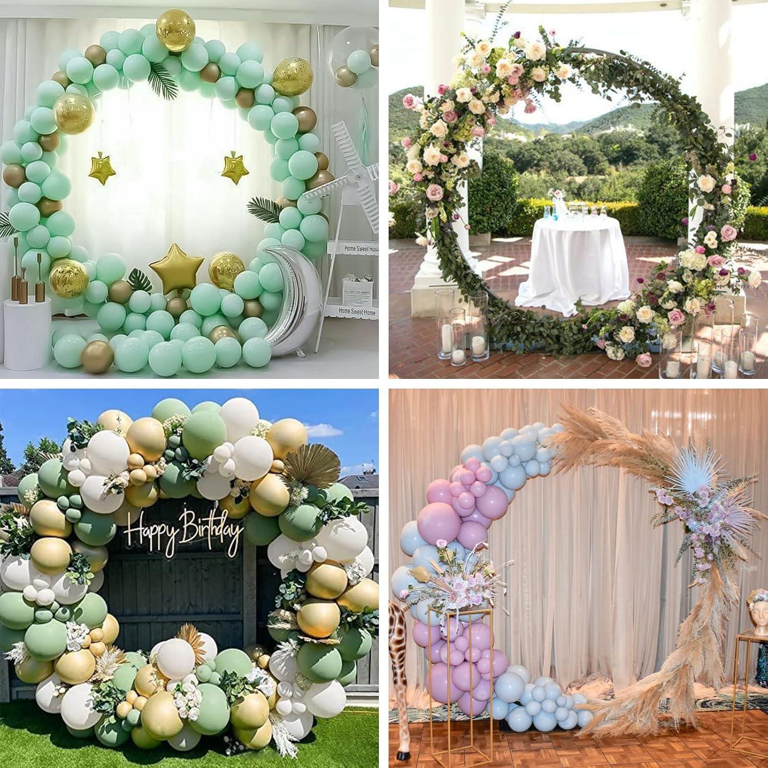 Golden Iron 6.8ft Round Balloon Arch Kit for Parties