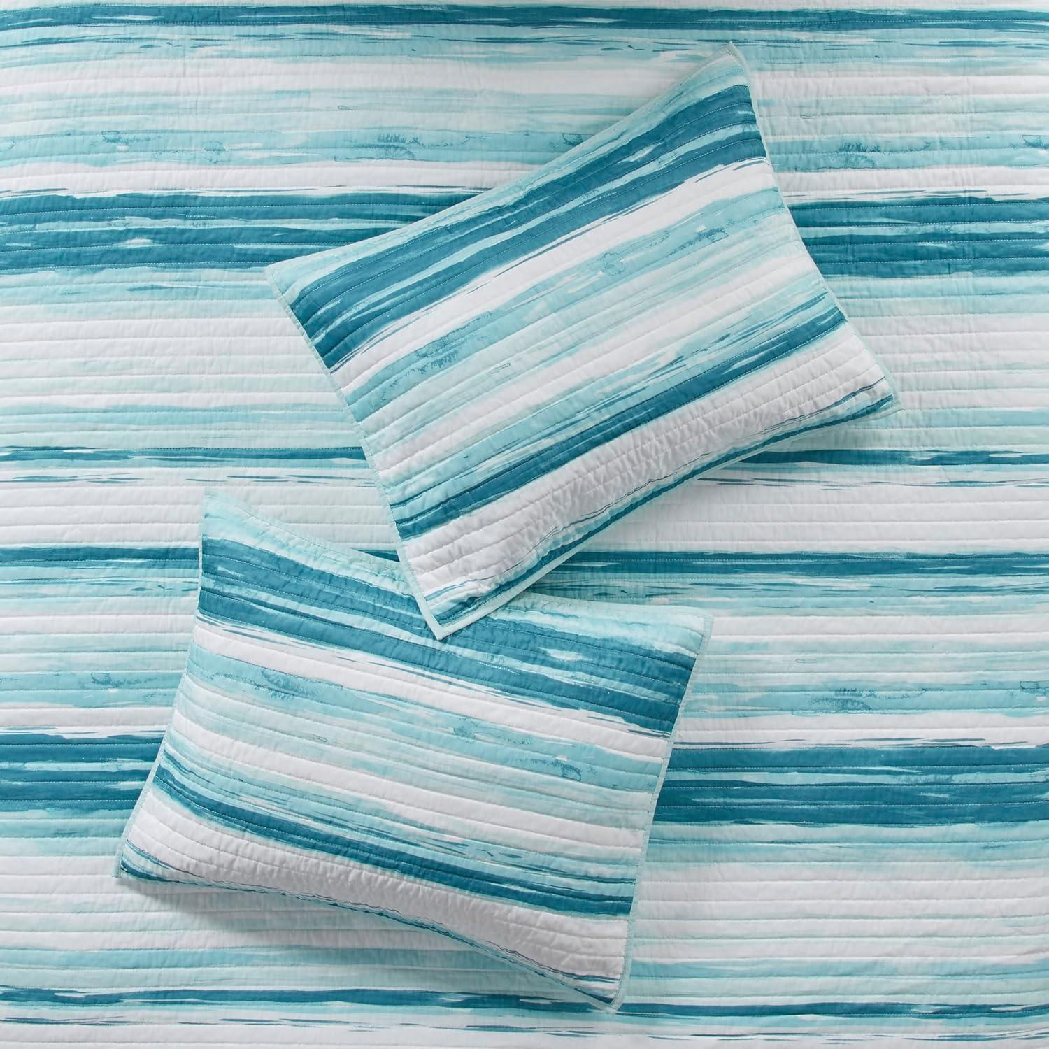 Marina 6 Piece Printed Quilt Set with Throw Pillows