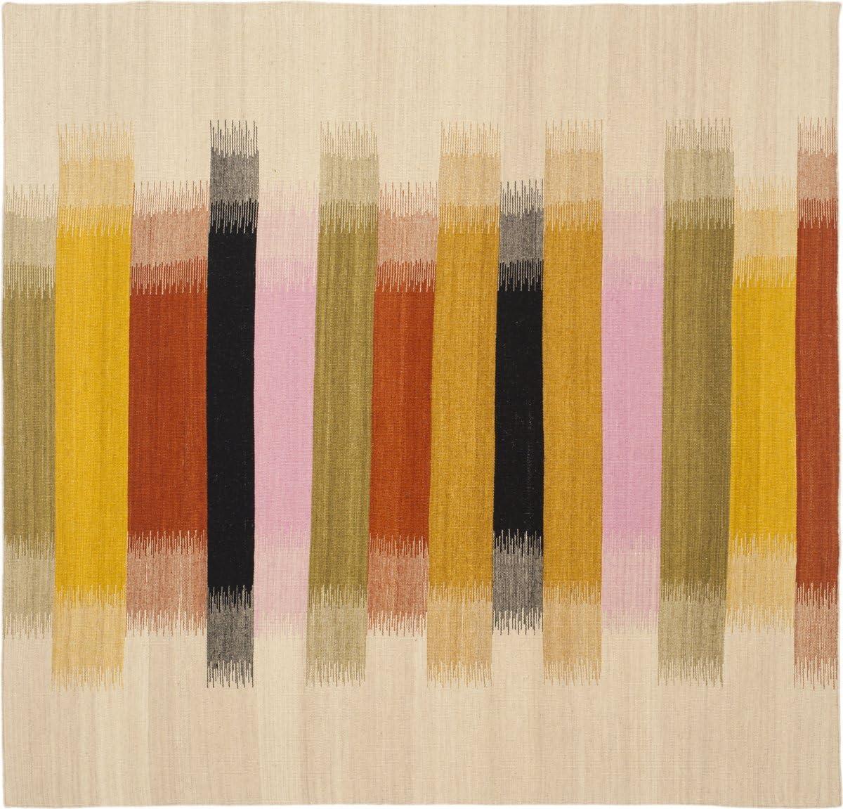 SAFAVIEH Dhurries Harland Geometric Area Rug, Beige/Multi, 6' x 9'