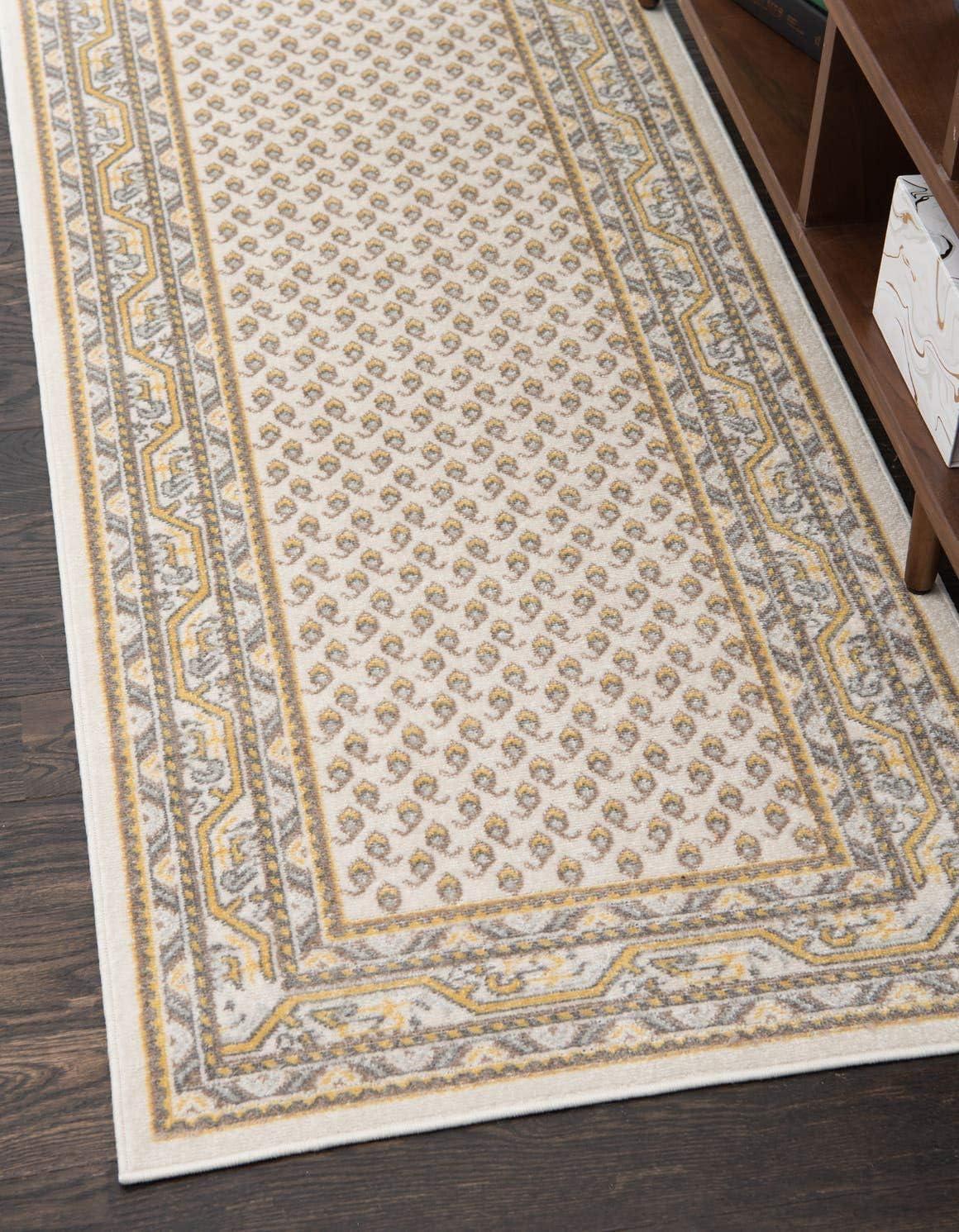 Unique Loom Williamsburg Collection Area Rug - Allover (2' 9" x 9' 10" Runner Beige/Gold)
