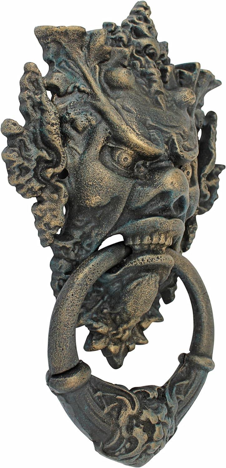 Vecchio Greenman Aged Bronze Iron Door Knocker