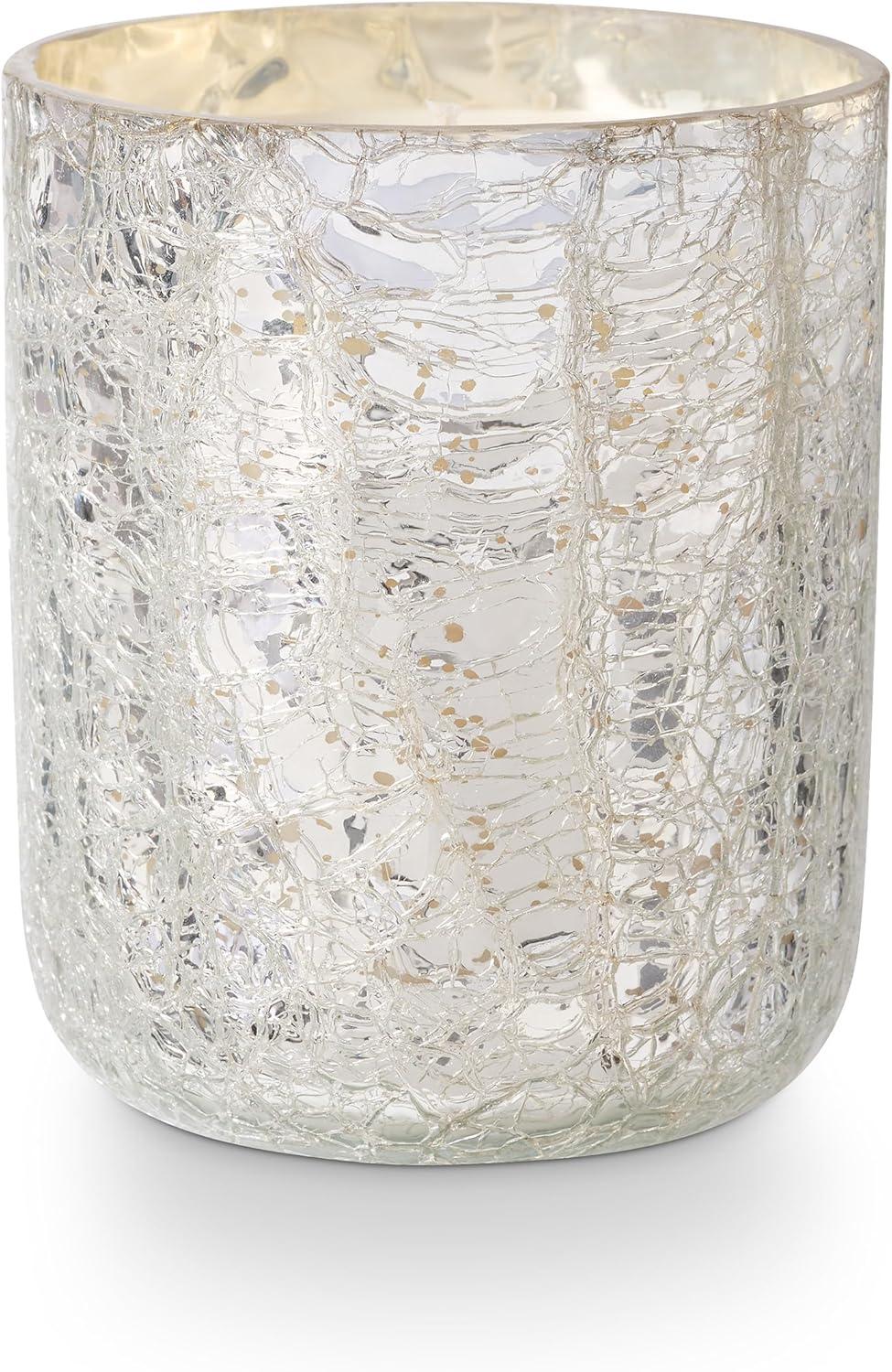 ILLUME Noble Holiday Balsam & Cedar Large Crackle Glass Candle