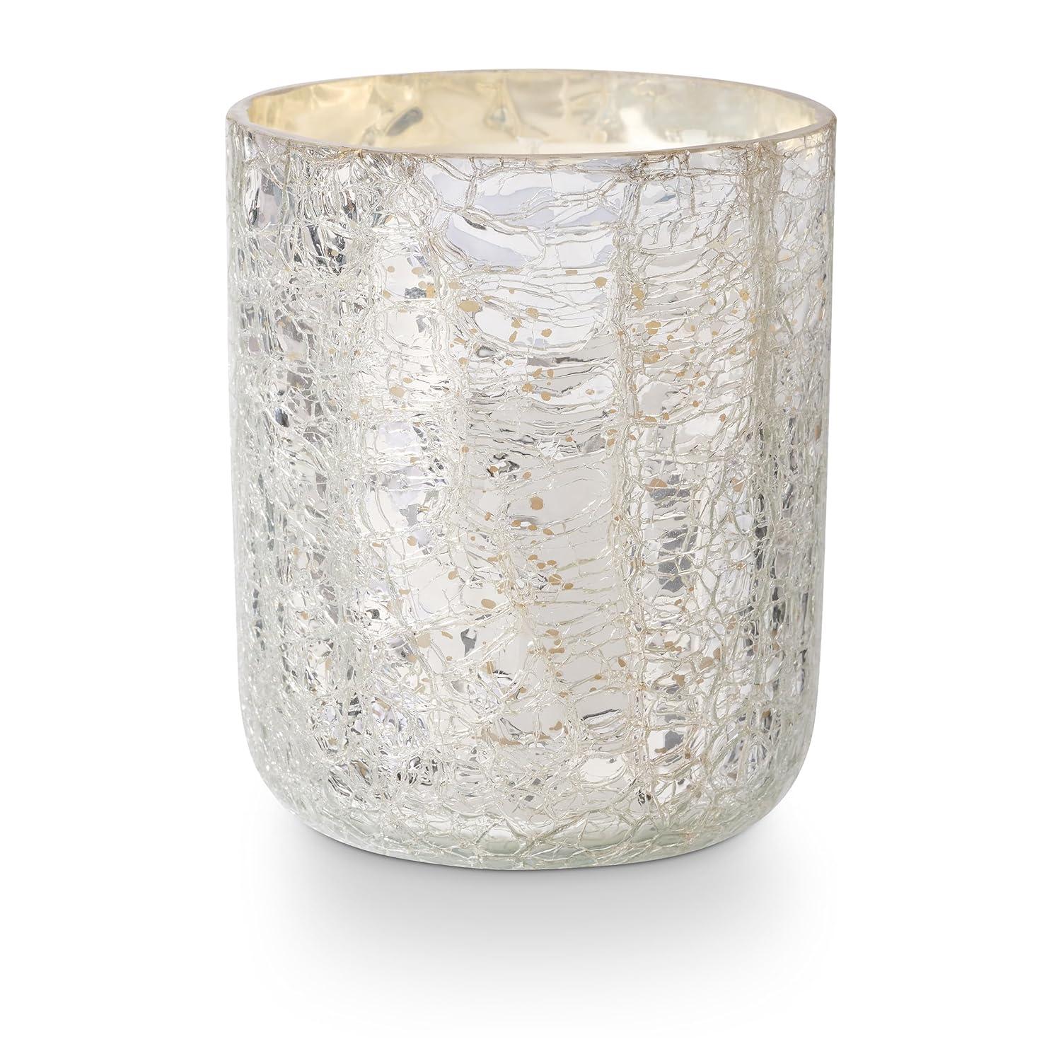ILLUME Noble Holiday Balsam & Cedar Large Crackle Glass Candle