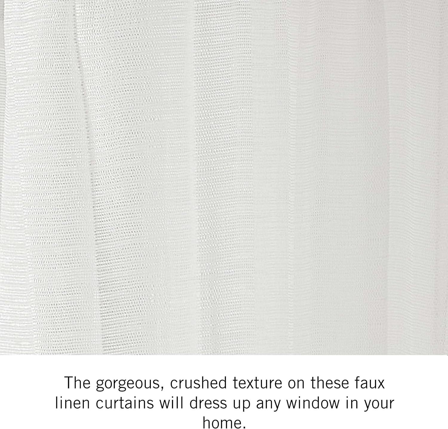 Nautica Cordelia Crushed Sheer Window Curtains (Set of 2)