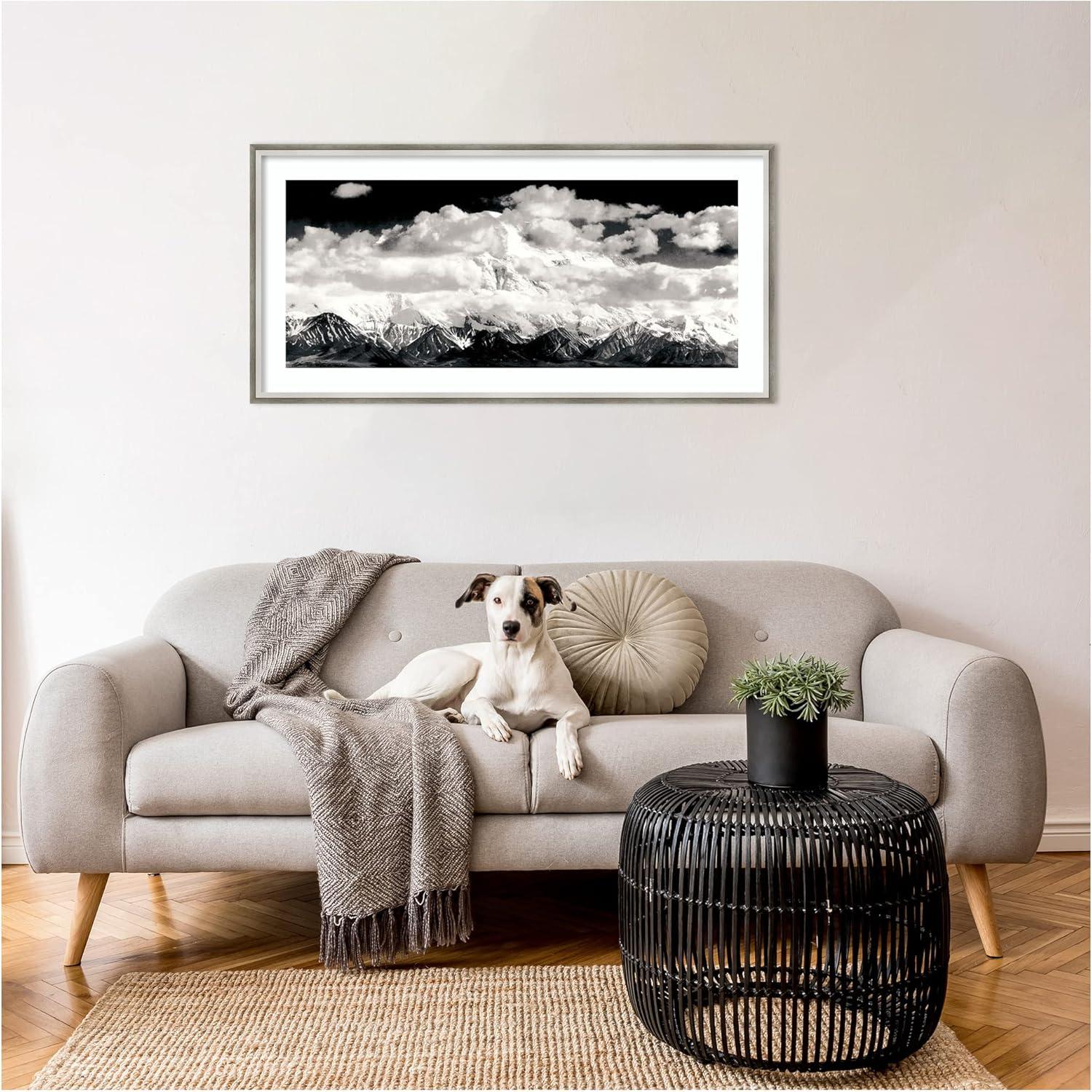 Amanti Art Dsw01252 19-5/8" X 39" "Mount Mckinley Range, Clouds, Denali National Park,