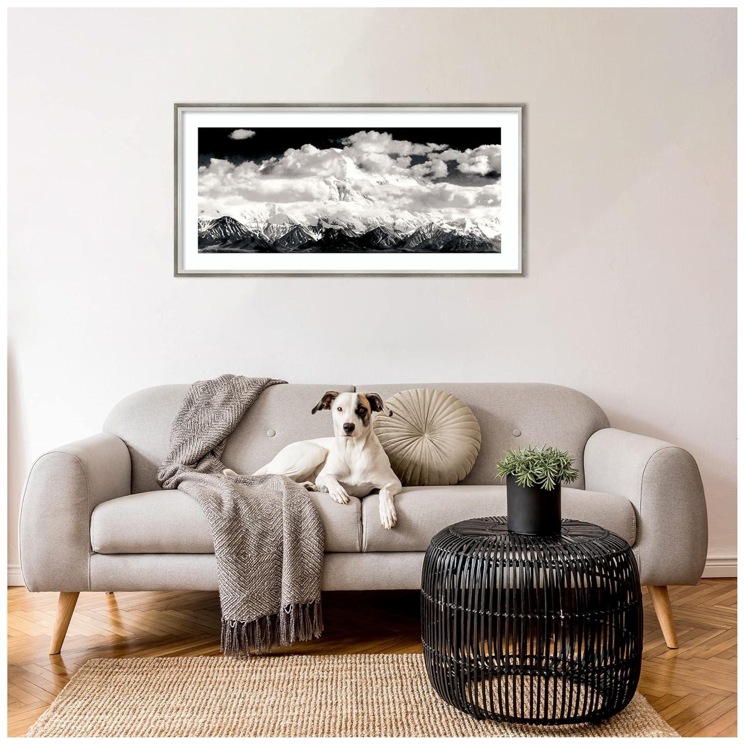 Amanti Art Dsw01252 19-5/8" X 39" "Mount Mckinley Range, Clouds, Denali National Park,