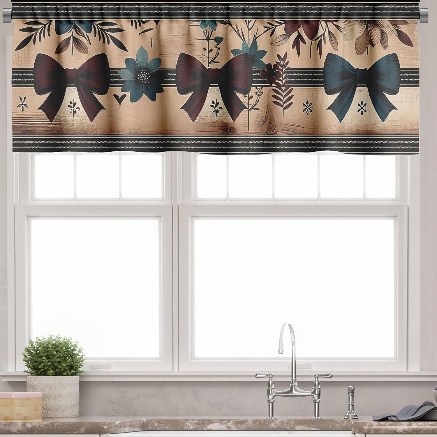 Tailored 55'' W Kitchen Curtain