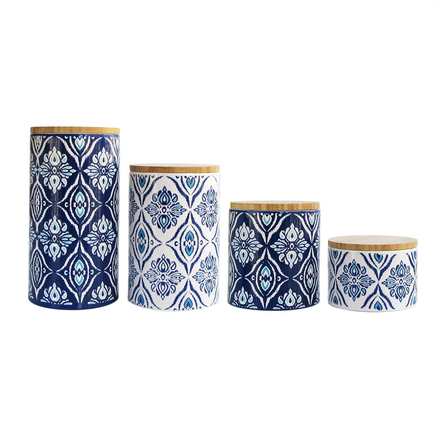 Design Guild Pirouette Ceramic / Porcelain Canister - Set of 4