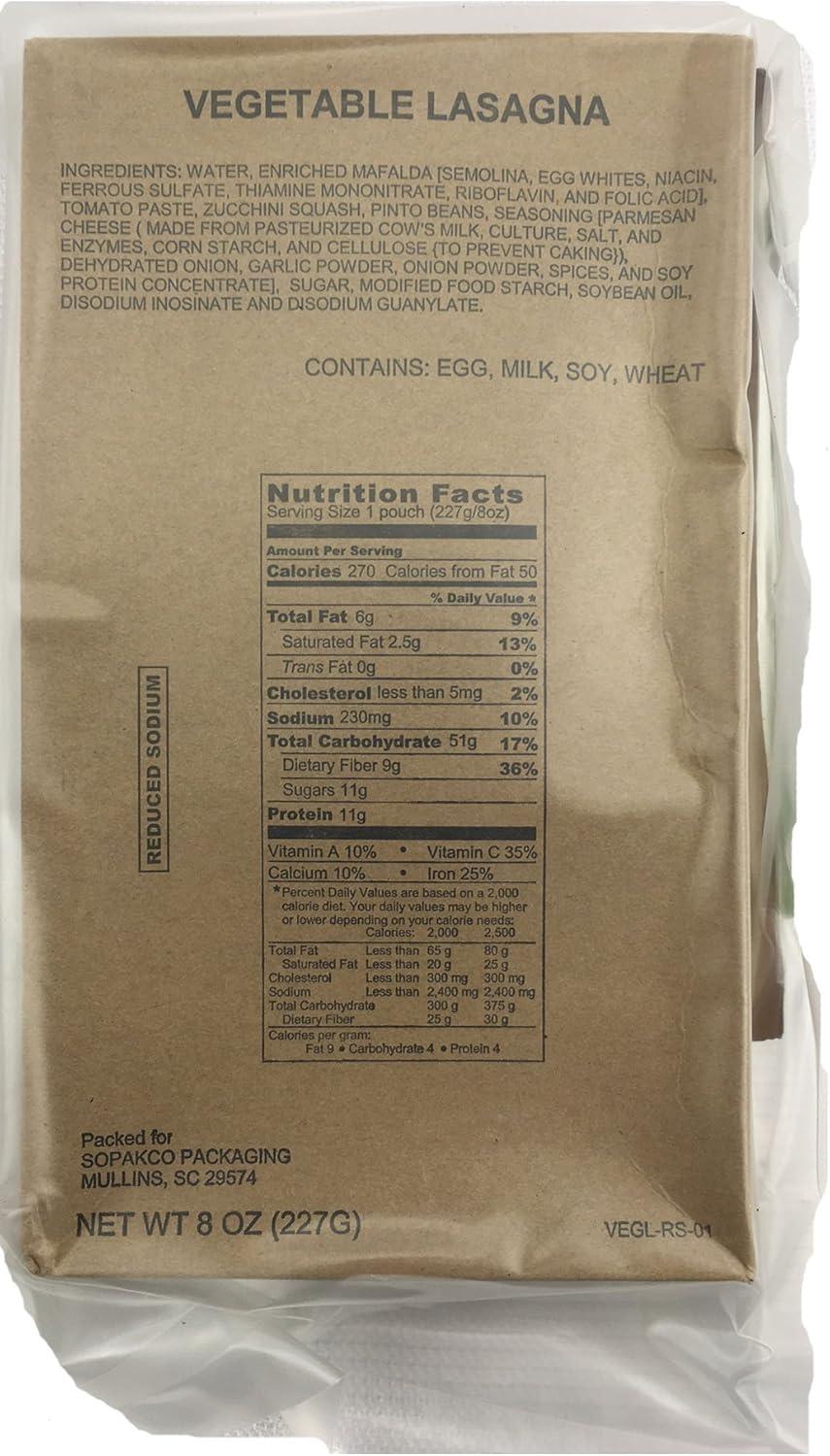 Case of 14 SOPAKCO MRE Reduced Sodium Emergency Ration Meals - Ready to Eat Factory Sealed and Banded 7020 01/22