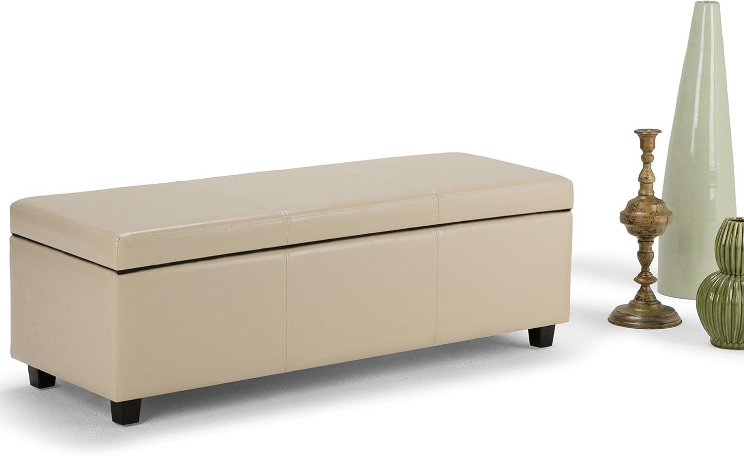Simpli Home Avalon Large Storage Ottoman Bench