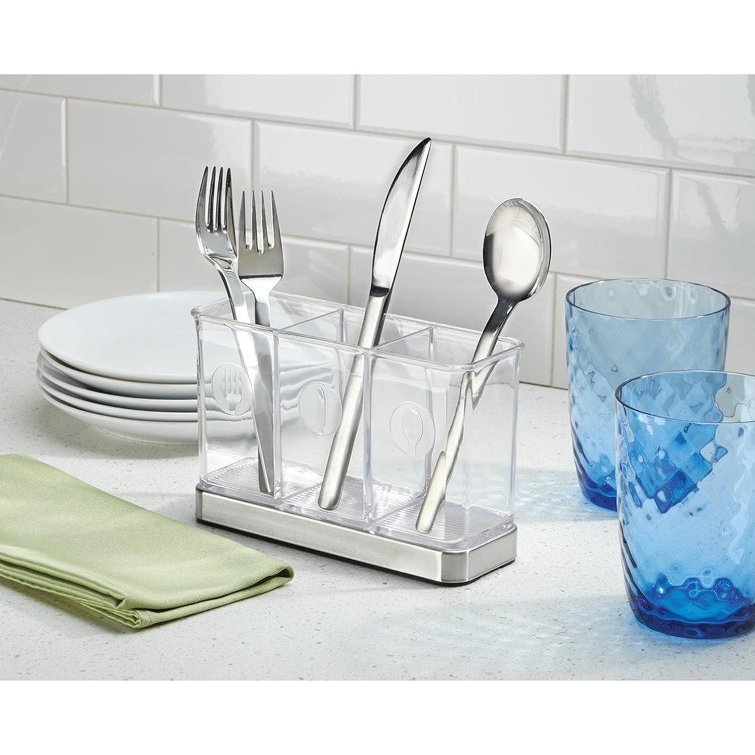 iDesign Forma Plastic Rectangle Flatware Caddy