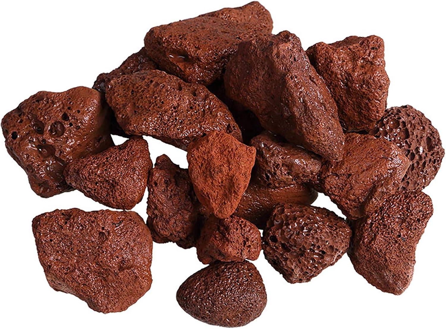 400g Sphere Bio-Filter Media for Marine and Freshwater Aquariums, Red Volcanic Rock