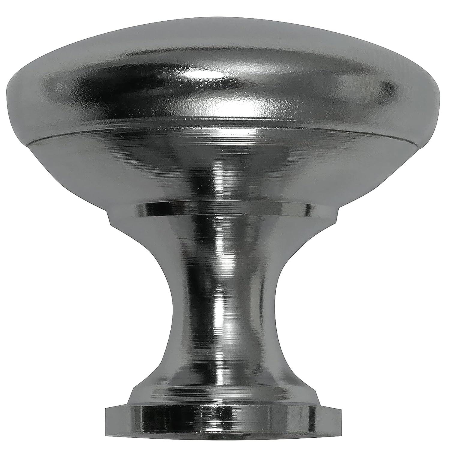 Steel Hollow 1-3/8 in. Polished Chrome Round Cabinet Knob