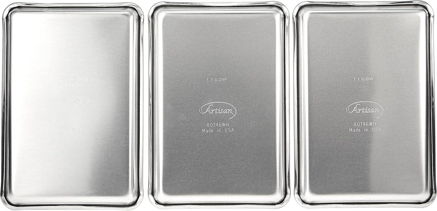 Artisan 3-Piece Professional Toaster Oven Aluminum Baking Pan