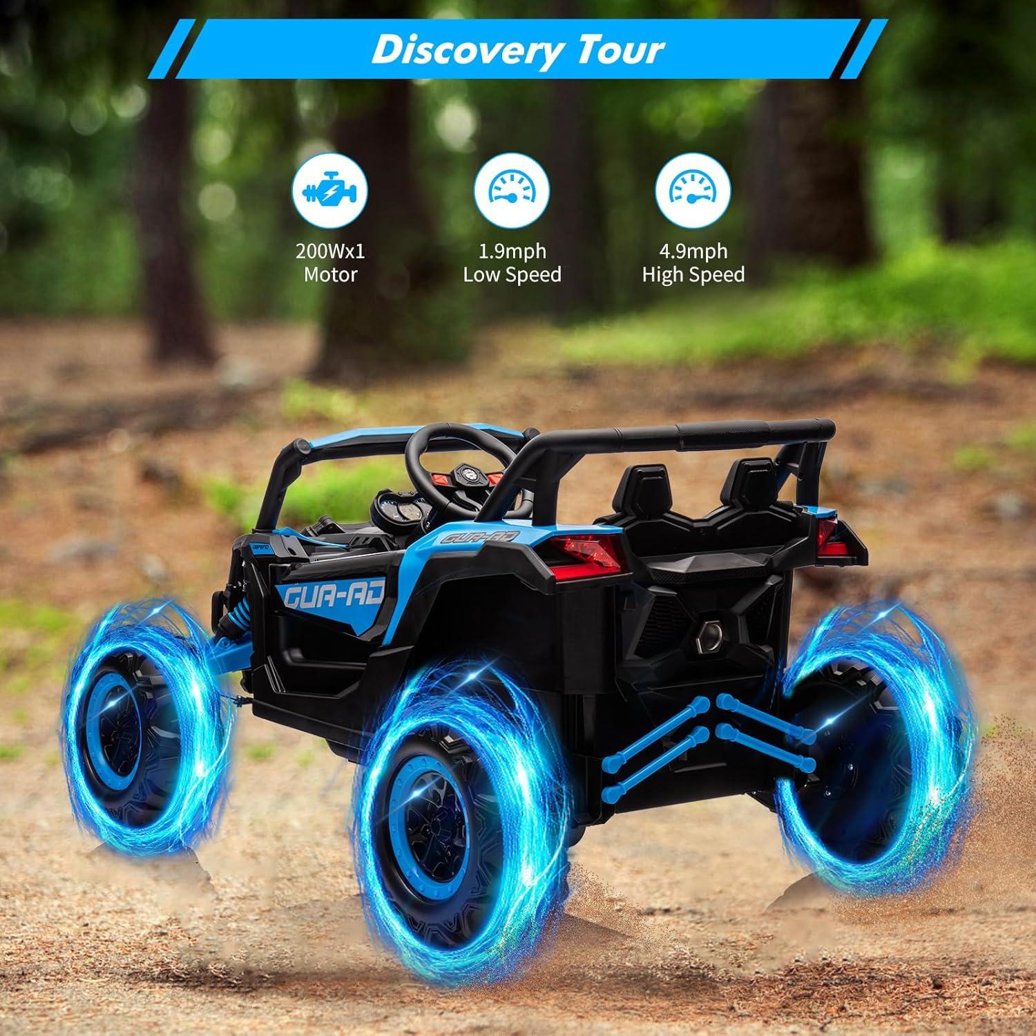 24V Ride On UTV Car, Battery Powered Electric Vehicles with Remote Control