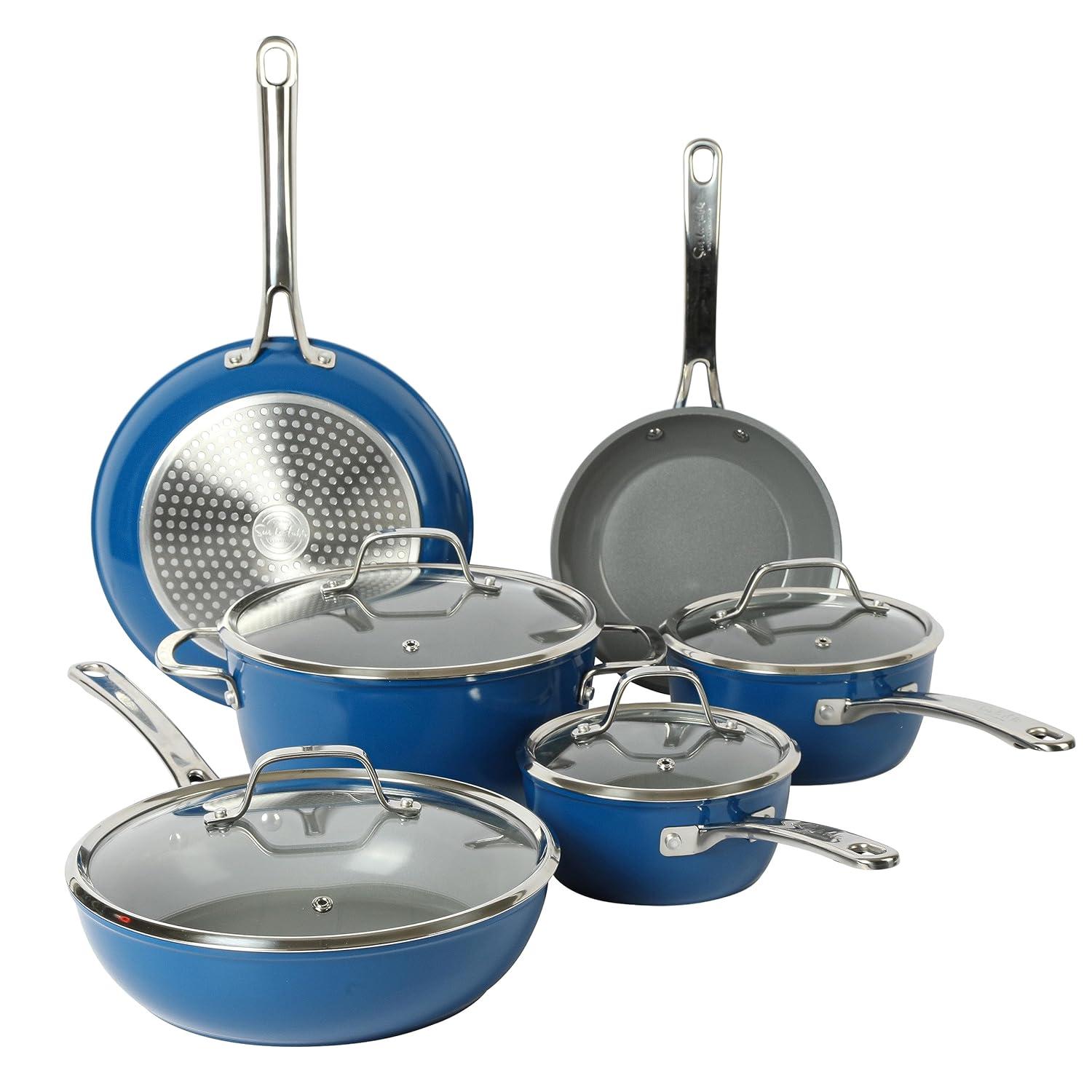 Sur La Table Kitchen Essentials 10 - Piece Non-Stick Aluminum Cookware Set
