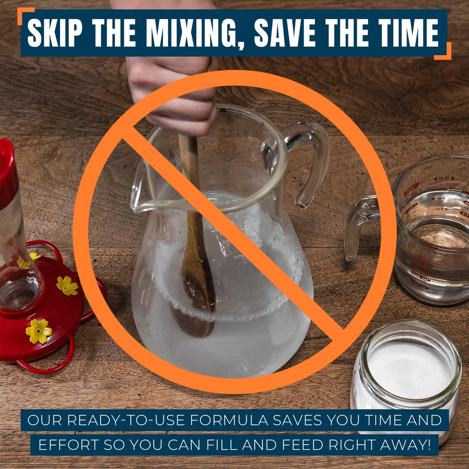 MEKKAPRO Premium Hummingbird Nectar - 60oz - Attract, Delight, and Energize Your Garden with Our Irresistible Sugar-Packed Formula - No Mess, No Fridge Needed - Ready-to-Use Convenience