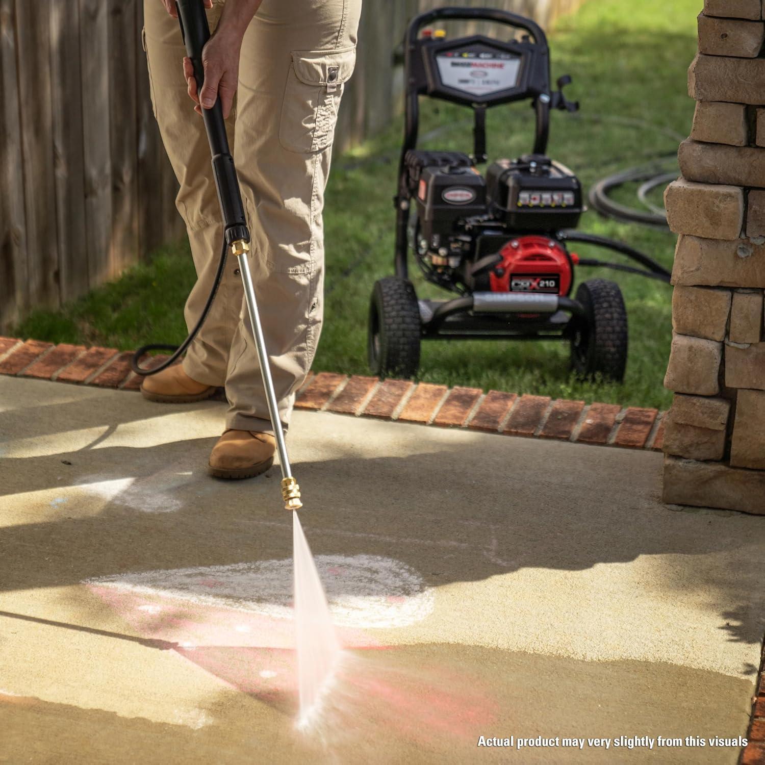 3400 Psi at 2.5 GPM with OEM Technologies™ Axial Cam Pump Cold Water Gas Pressure Washer