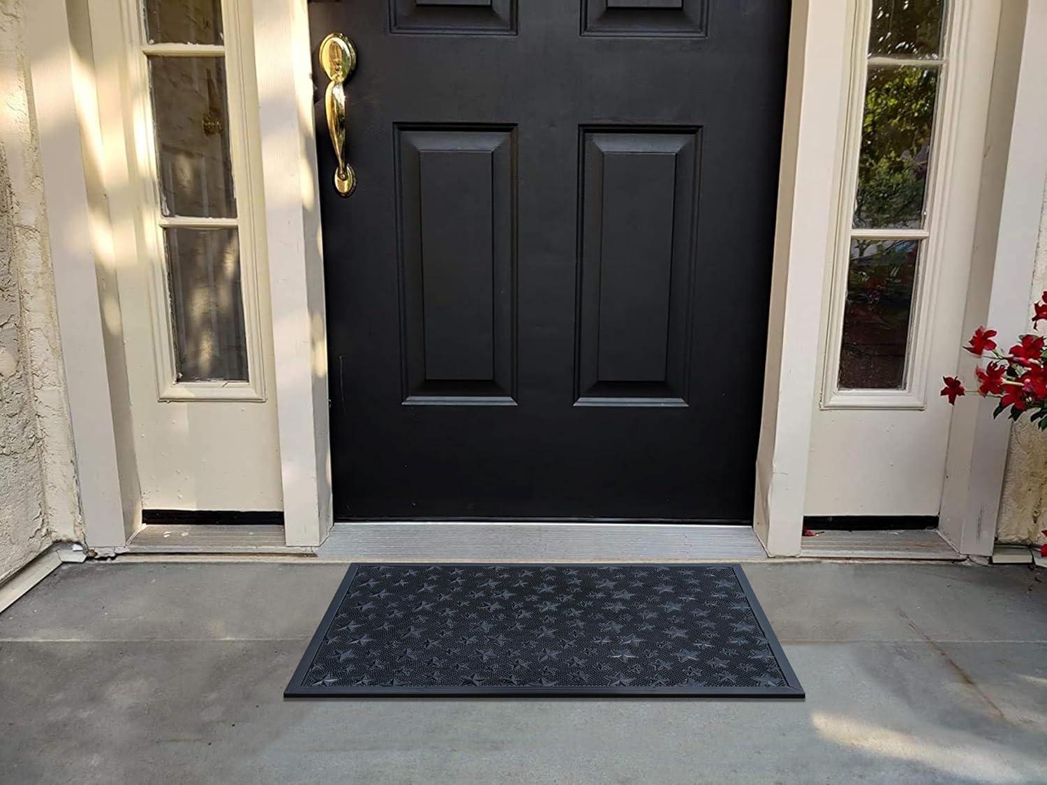 A1HC Good Luck Design Rubber Pin Welcome Door Mats 24"x36" for Outdoor Entrance, Fun Designed Doormat, Welcome Mats for Front Door Non-Slip Backing Rubber Doormat for Indoor Outdoor Use