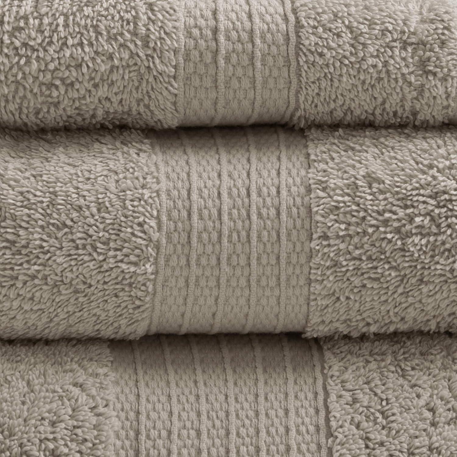 Madison Park 6 Piece 100% Organic Cotton Bath Towels Multi-Size Set