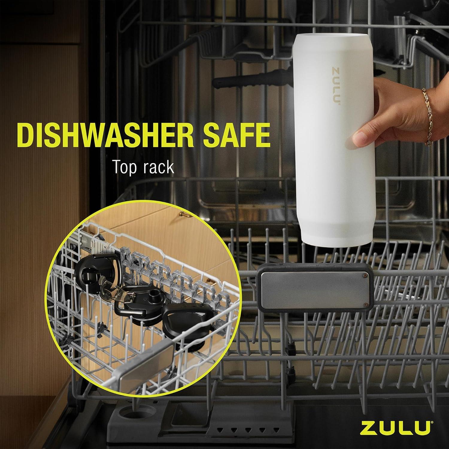 Zulu Base 32oz Stainless Steel Water Bottle - White