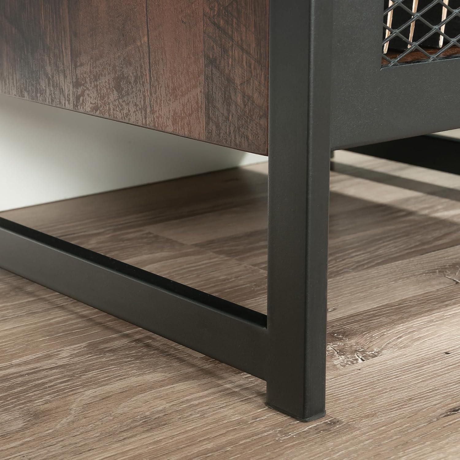 Sauder Briarbrook File Pedestal Tower Barrel Oak: 2 Drawers, Adjustable Shelves, MDF & Metal