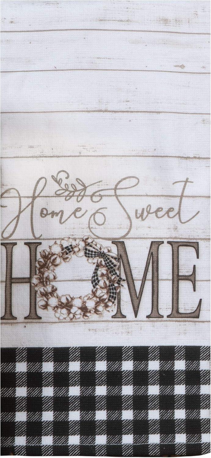 Home Sweet Home Kitchen Terry Towel and Tea Towel 2-pc Set Farmhouse Family