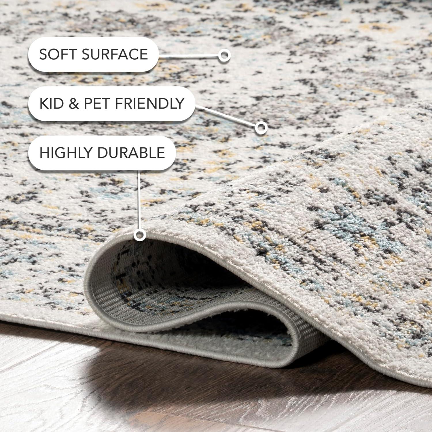 nuLOOM Paisley Vintage Persian Area Rug, 2' x 3', Verona Grey