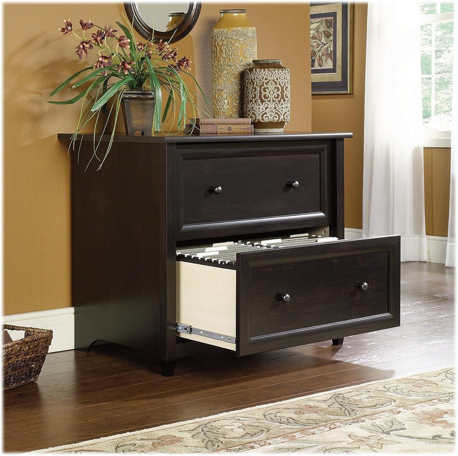 Estate Black 2-Drawer Lateral File Cabinet with Full Extension Slides