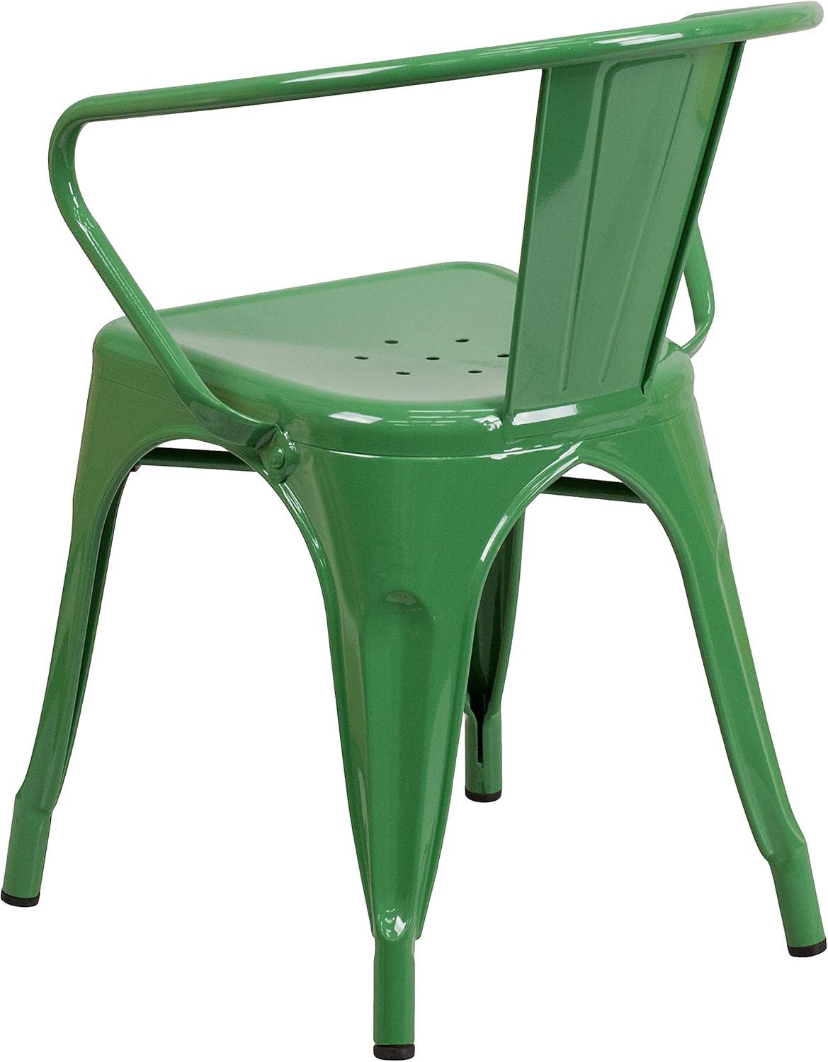 Flash Furniture Hucheson Metal Indoor-Outdoor Chair with Arms