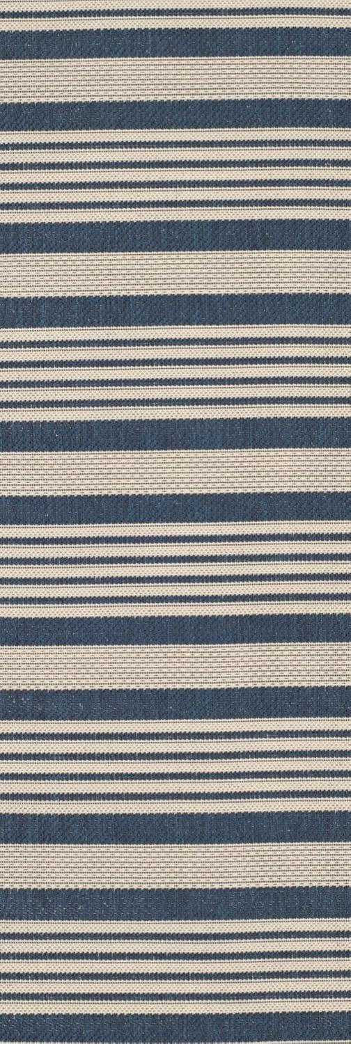 Courtyard CY6062 Power Loomed Indoor/Outdoor Runner Rug - Navy/Beige - 2'3"x6'7" - Safavieh.