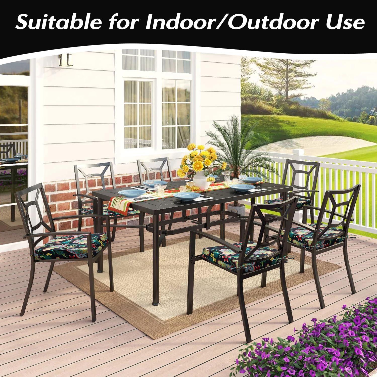 LOVTEX Outdoor Chair Cushions Set of 4, Waterproof Patio Chair Cushions with Ties, 18.5 x 16 x 3 inch, Khaki