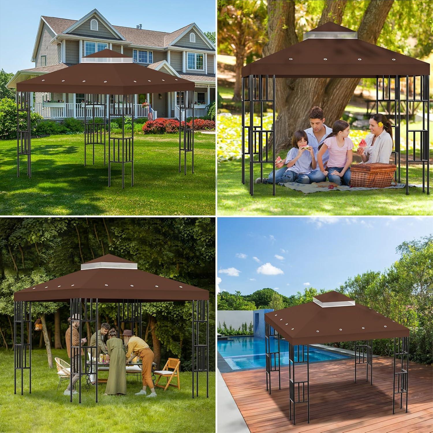 Sunny yard Sunny Yard Polyester Replacement Canopy for Gazebo