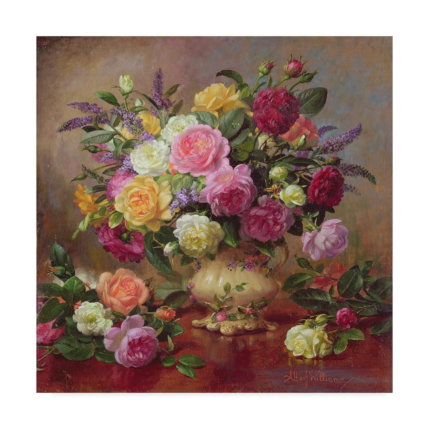 Trademark Fine Art Albert Williams " Roses From A Victorian Garden "