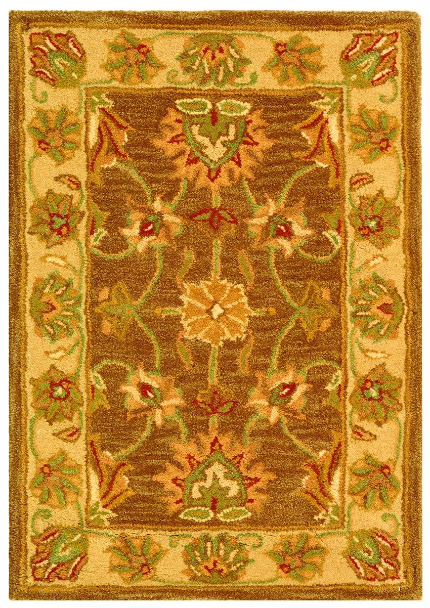 Heritage HG343 Handmade Accent Rug - 2'3"x4' - Brown/Ivory - Safavieh