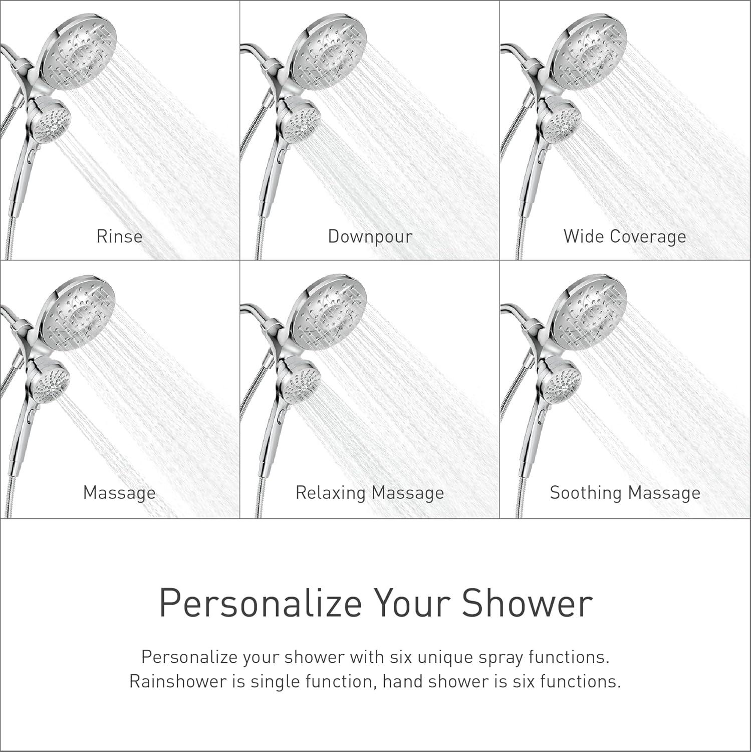 Moen Engage Tub and Shower Faucet with Magnetix Dual Shower Heads, Valve Included