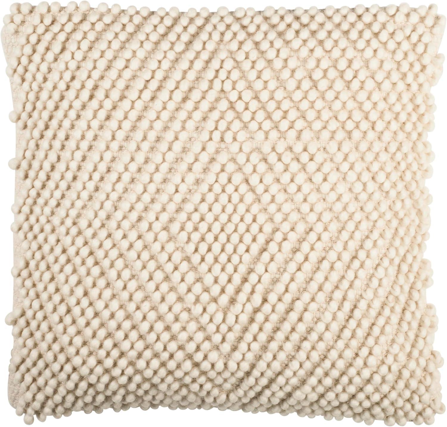 Diamond Loop Pillow - Natural - 20" x 20" - Safavieh .