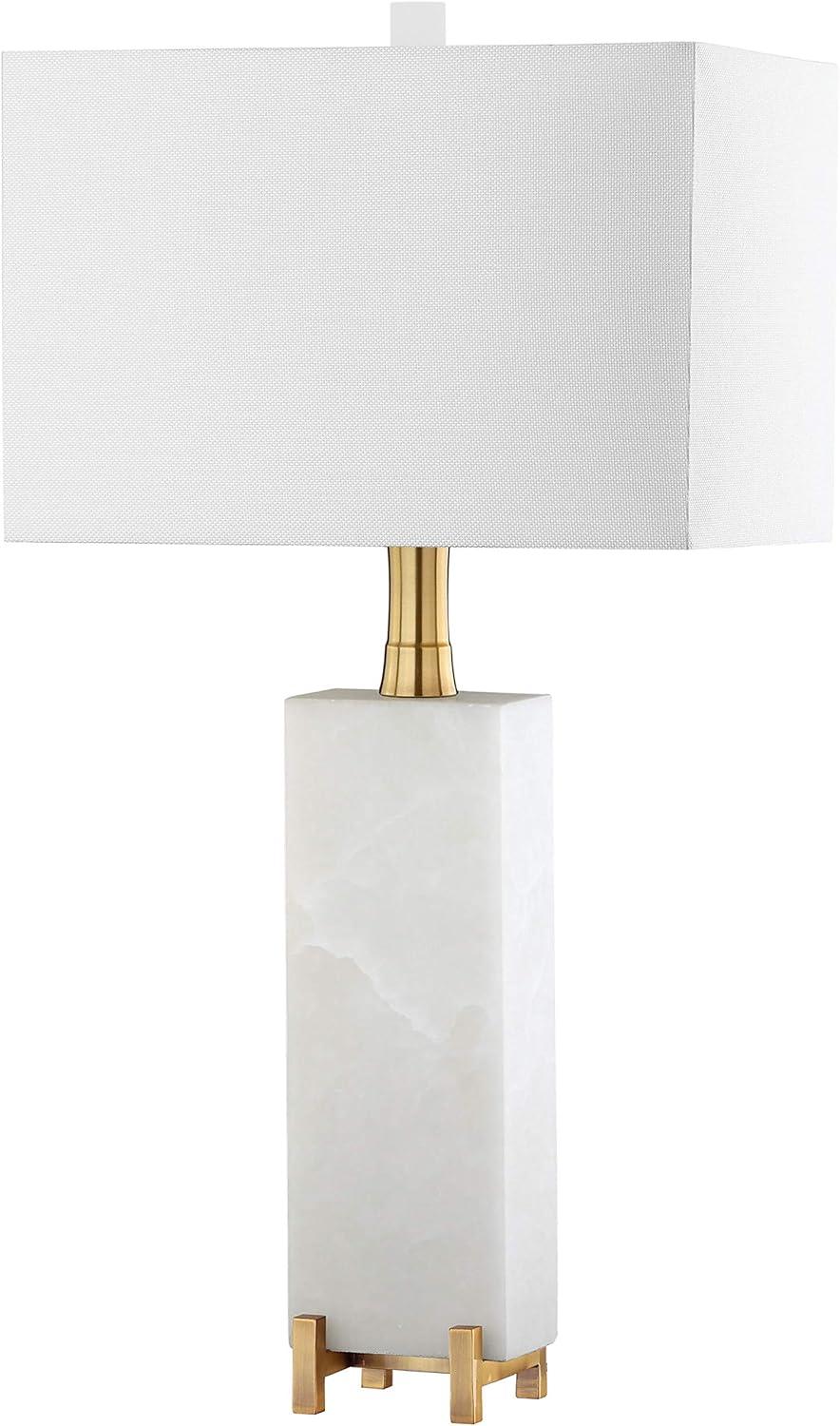 Sloane Alabaster Table Lamp - White/Brass Gold - Safavieh.