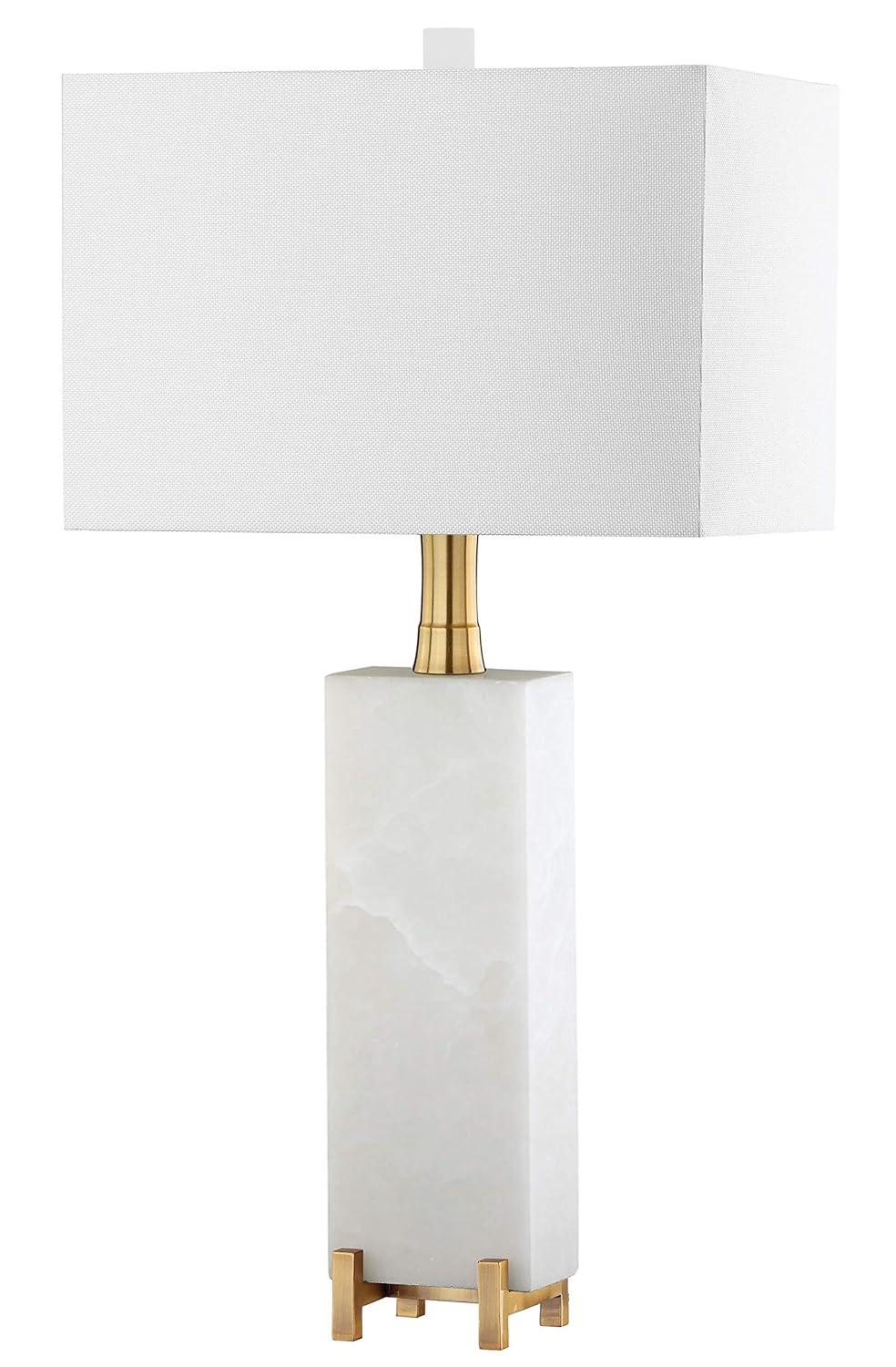 Sloane Alabaster Table Lamp - 30 Inch Height - TBL4065 - White/Gold - Safavieh
